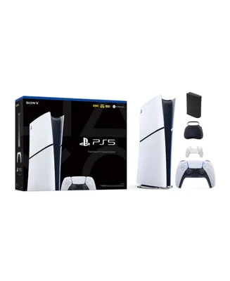 Sony PlayStation 5 Slim Console Digital Edition - White Bundle With Accessories