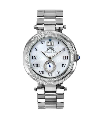 Porsamo Bleu South Sea Crystal Stainless Steel Silver Women's' watch 104ESSC