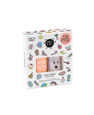 Nailmatic nail polishes and stickers set