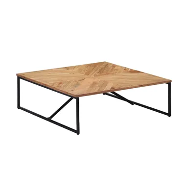 Coffee Table 43.3"x43.3"x14.1" Solid Acacia Wood