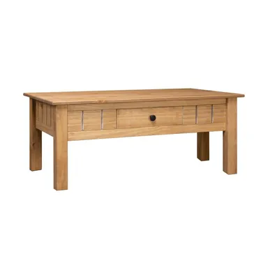 Coffee Table 39.4"x23.6"x17.7" Solid Pine Wood Panama Range