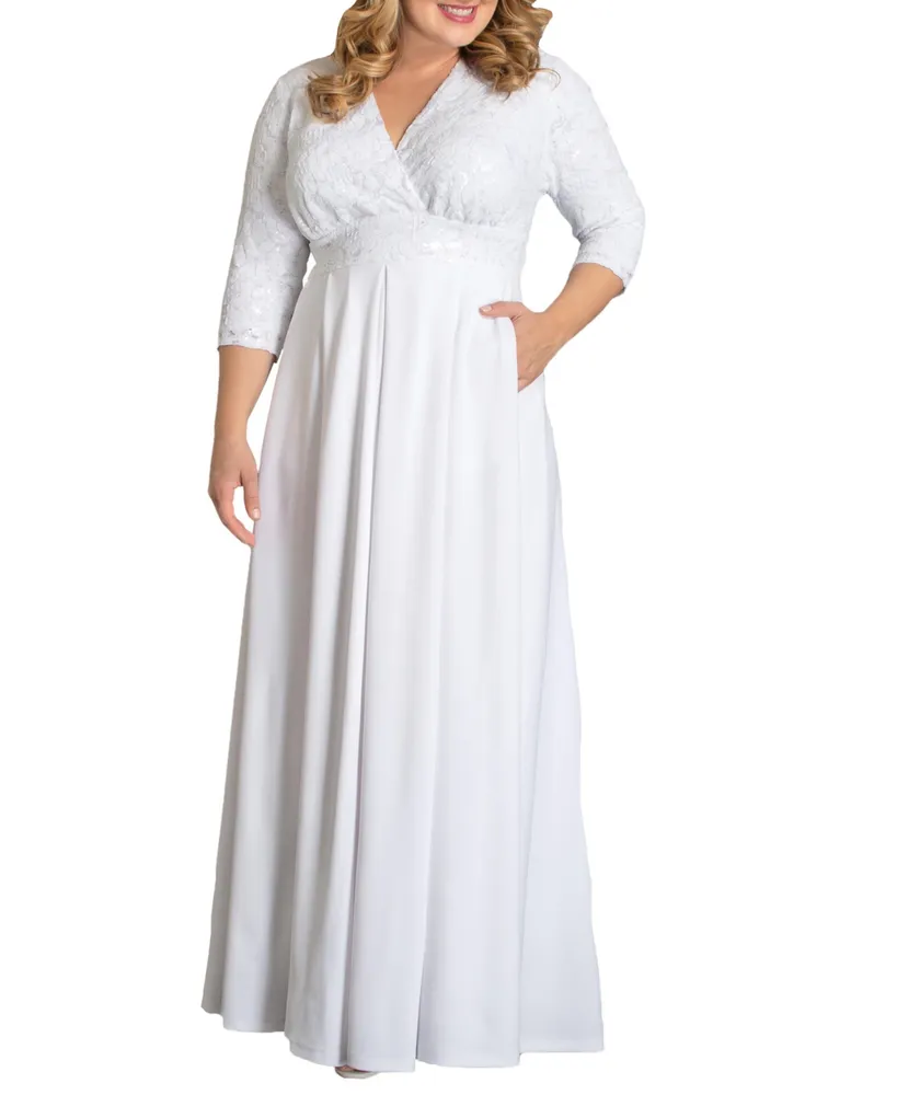 Soiree Evening Gown  Women's Plus Size Formal Dress – Kiyonna