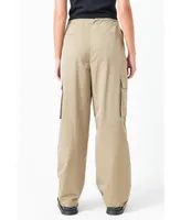 Women's Low Waisted Pleated Cargo Pants