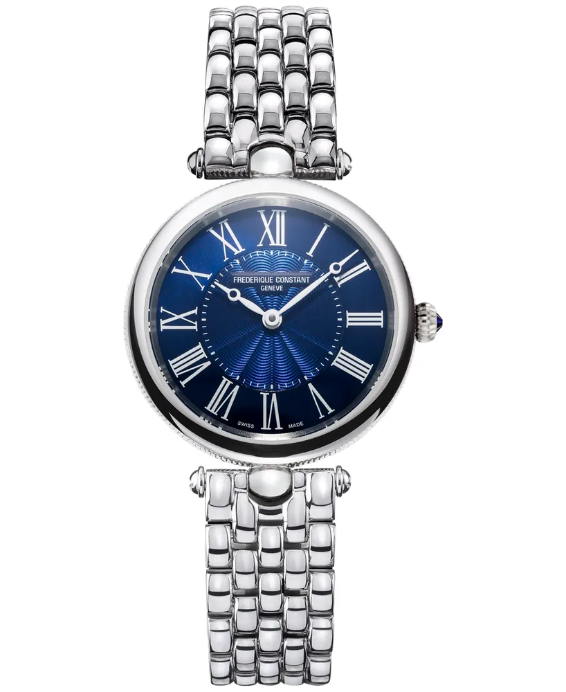 Frederique Constant Women's Swiss Classics Art Deco Stainless Steel Bracelet Watch 30mm