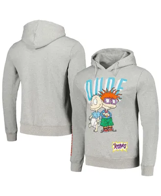 Men's Freeze Max Heather Gray Rugrats Graphic Pullover Hoodie