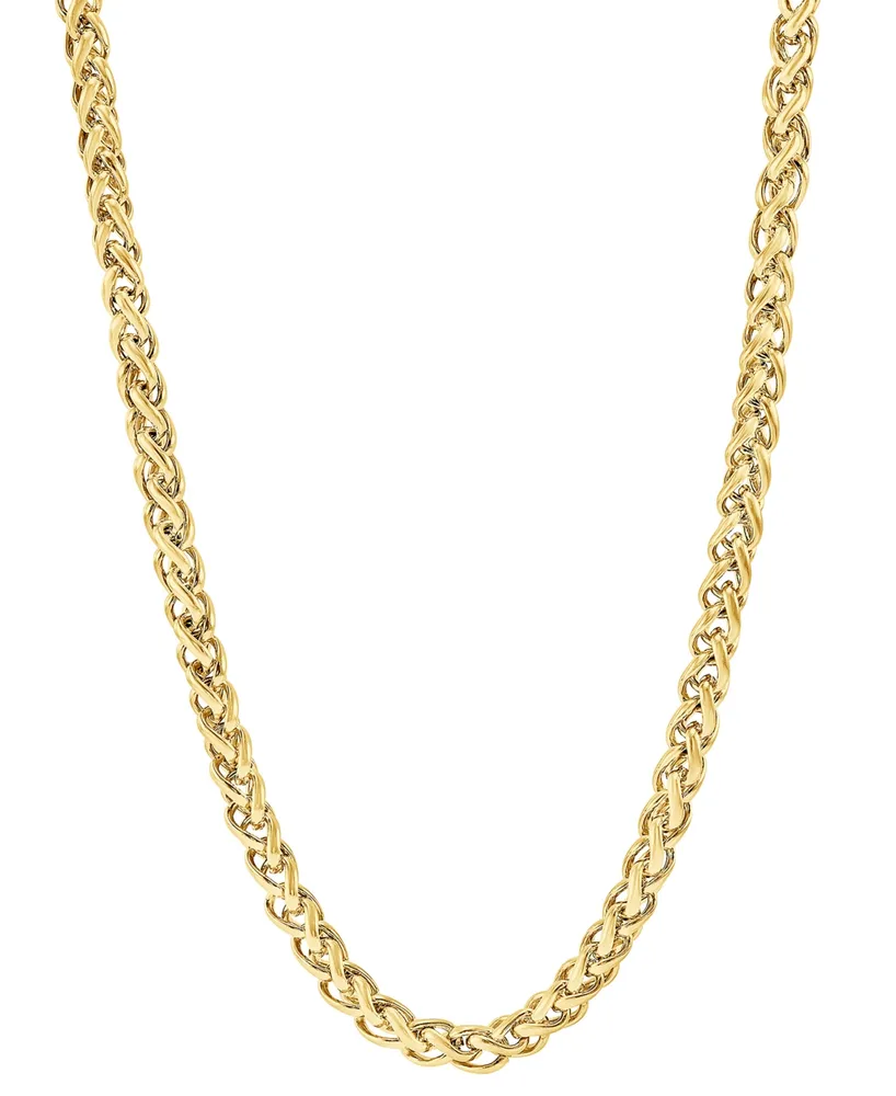 Blackjack Men's Wheat Link 24" Chain Necklace Stainless Steel