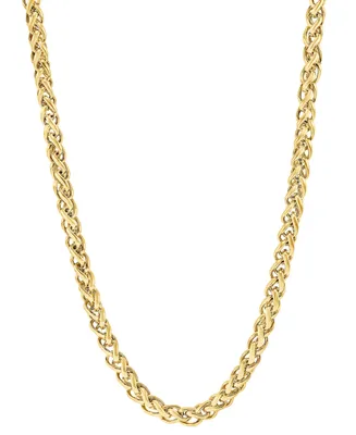 Blackjack Men's Wheat Link 24" Chain Necklace Stainless Steel