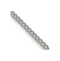 Chisel Stainless Steel 3mm Curb Chain Necklace