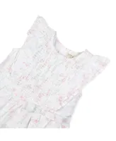 Hope & Henry Toddler Girls Flutter Sleeve Smocked Flower Dress