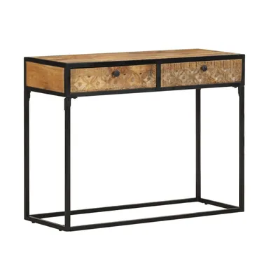 Console Table 39.4"x13.8"x29.5" Solid Mango Wood