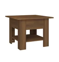 Coffee Table Brown Oak 21.7"x21.7"x16.5" Engineered Wood