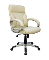 Boss Office Products 41-44" Leather Modern Mid Back Executive Chair