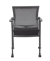 Boss Office Products 35.5" Polyester Mesh 4-Legged Guest Chair