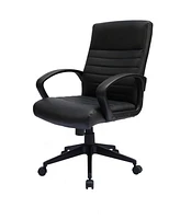 Boss Office Products 39.5-42.5" Vinyl Ribbed Back Task Chair