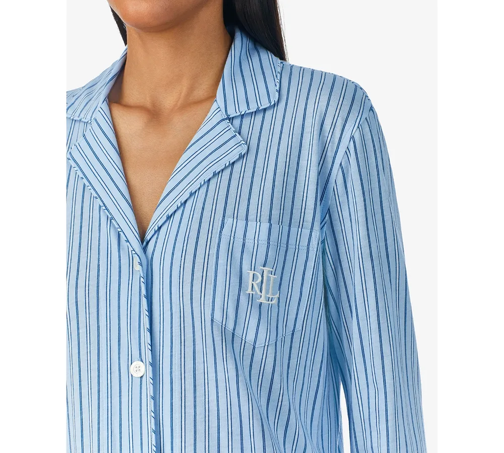 Lauren Ralph Lauren Women's 2-Pc. Notched-Collar Pajamas Set