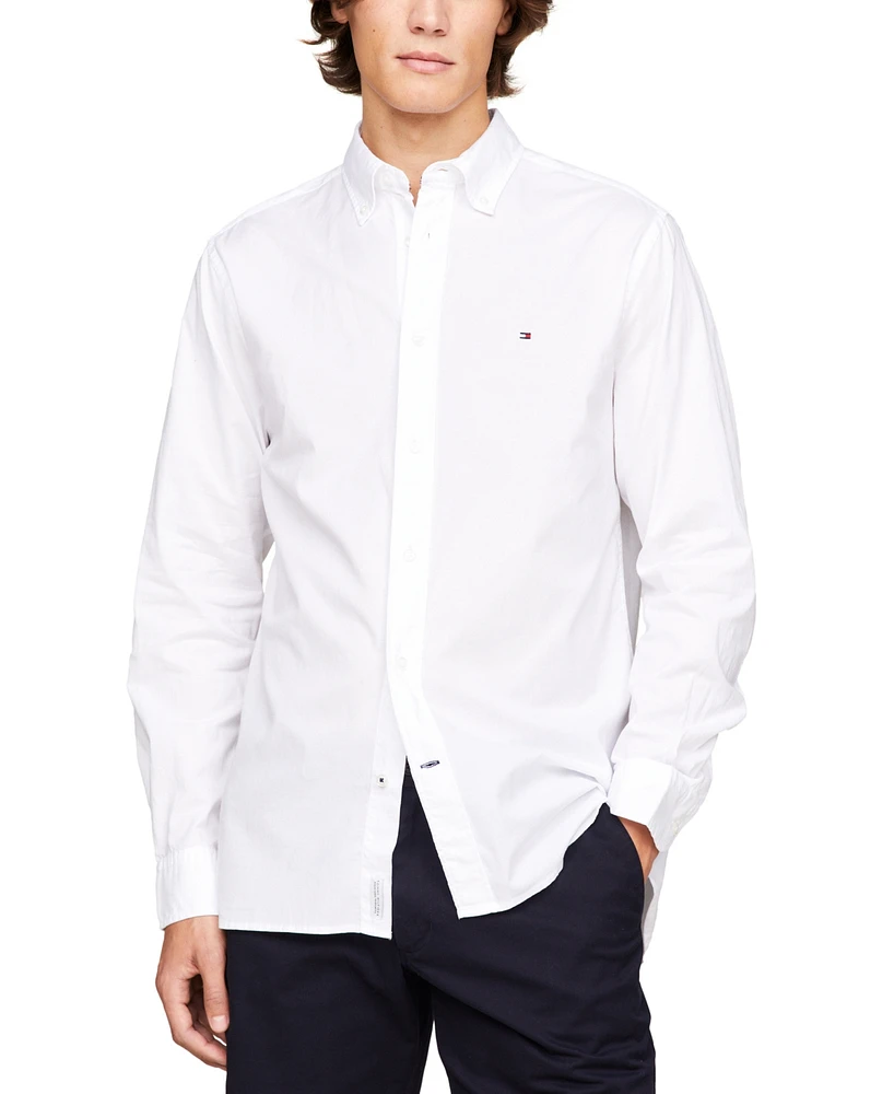 Tommy Hilfiger Men's Poplin Long Sleeve Button-Down Shirt