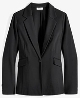 Women's Solid Longline Blazer, Created for Macy's