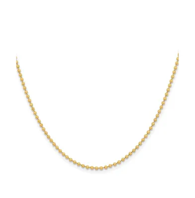 Chisel Yellow Ip-plated 2mm Ball Chain Necklace