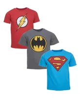 Dc Comics Justice League Batman Superman The Flash 3 Pack T-Shirts Toddler |Child Boys