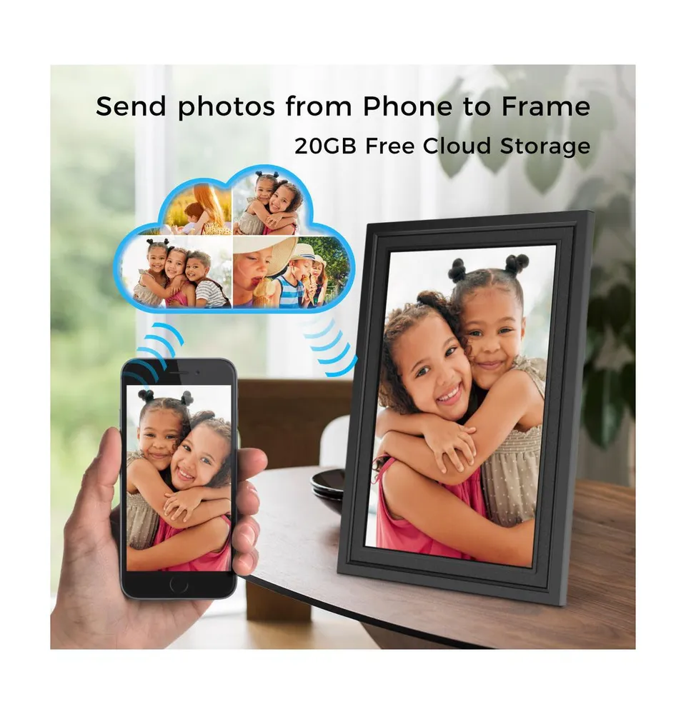 10in Cloud Frame- Easy Photo Share App- 20GB Cloud Storage, Auto-Rotate