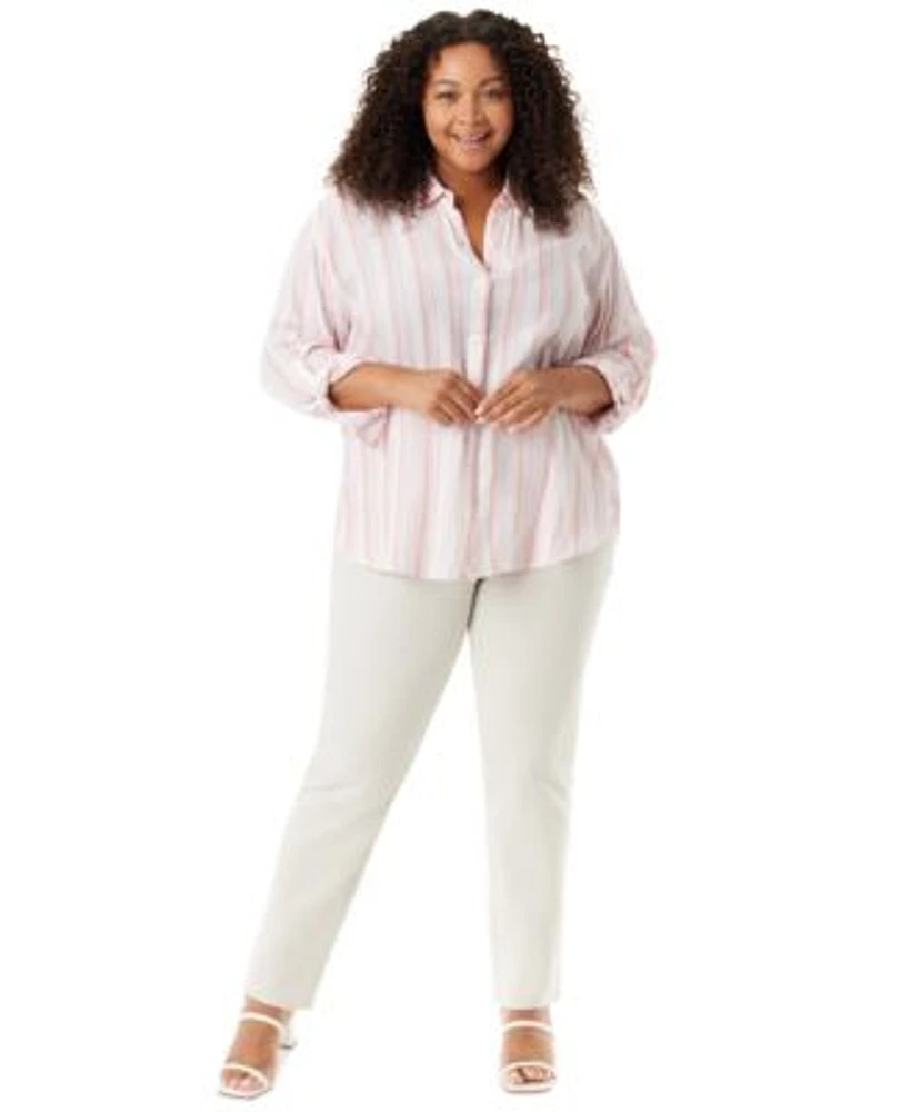 Gloria Vanderbilt Plus Size Amanda Shirt Amanda Straight Leg Jeans