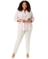 Gloria Vanderbilt Plus Size Amanda Shirt Amanda Straight Leg Jeans