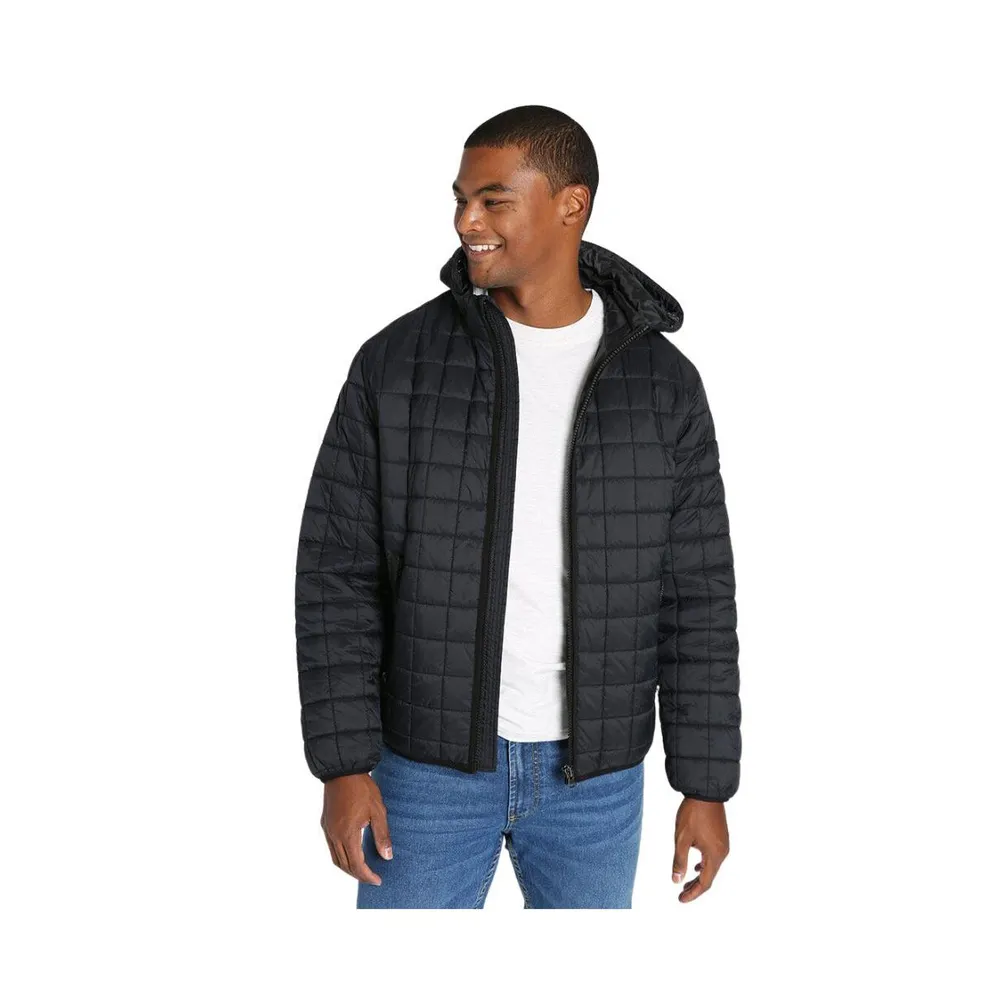 Jachs Ny Men's Light Quilted Hooded Puffer Jacket
