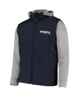 Men's Dunbrooke Navy, Gray New England Patriots Alpha Full-Zip Jacket