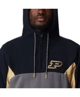 Men's Columbia Charcoal Purdue Boilermakers Lodge Quarter-Zip Hoodie