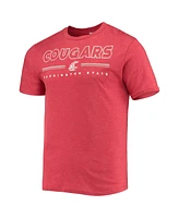 Men's Concepts Sport Heathered Charcoal, Crimson Distressed Washington State Cougars Meter T-shirt and Pants Sleep Set