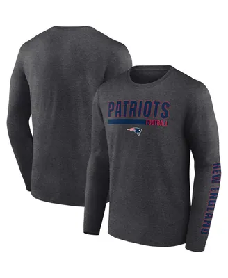 Men's Fanatics Charcoal New England Patriots Long Sleeve T-shirt
