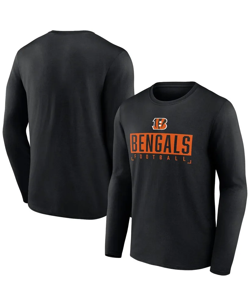 Men's Fanatics Black Cincinnati Bengals Big and Tall Wordmark Long Sleeve T-shirt