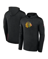 Men's Fanatics Black Chicago Blackhawks Authentic Pro Lightweight Pullover Hoodie