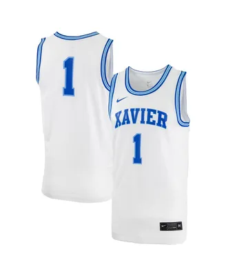 Men's Nike #0 White Xavier Musketeers Replica Basketball Jersey