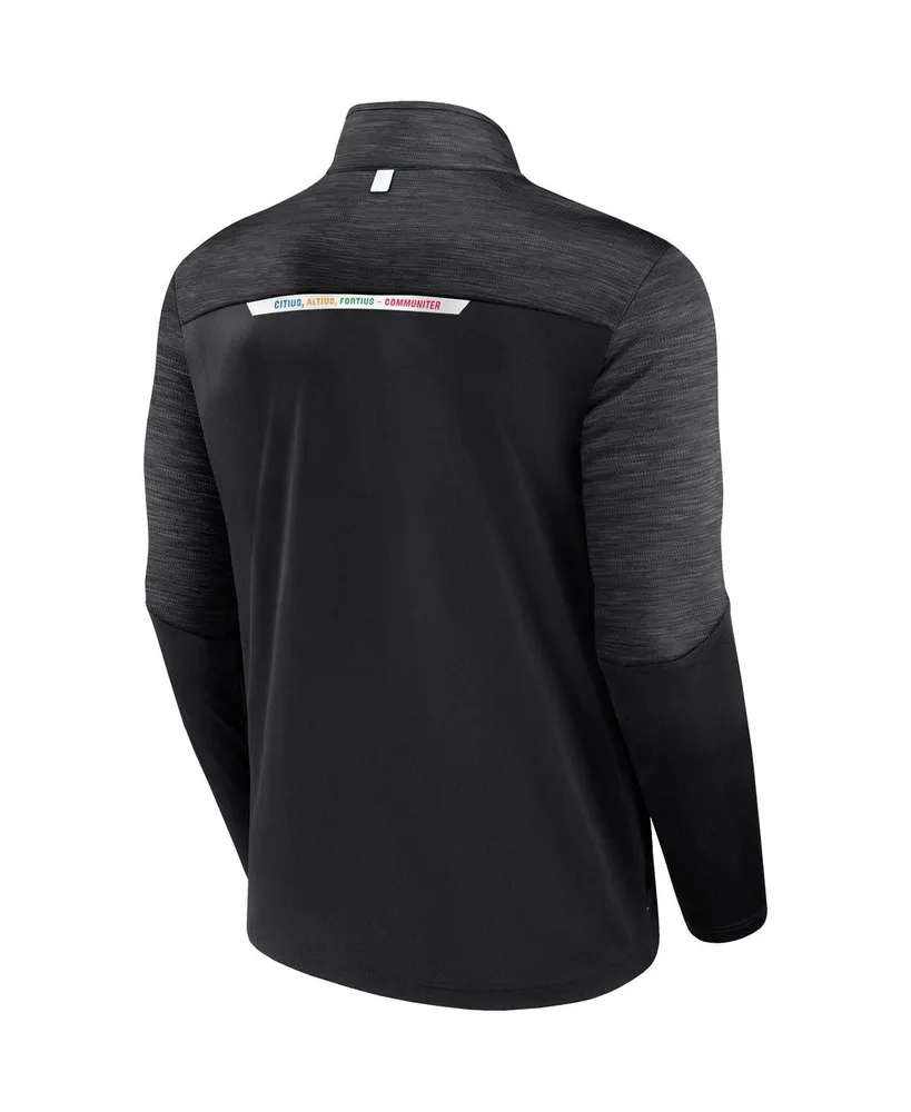 Men's Fanatics Black Olympic Games Defender Half-Zip Top