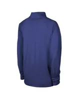 Men's Royal New York Giants Combine Authentic Raglan Quarter-Zip Top