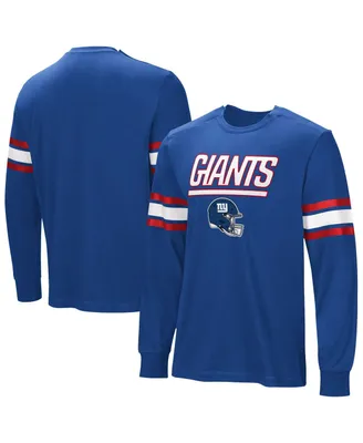 Men's Royal New York Giants Hands Off Long Sleeve Adaptive T-shirt