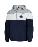 Men's G-iii Sports by Carl Banks Navy Penn State Nittany Lions Center Line Half-Zip Raglan Hoodie Jacket