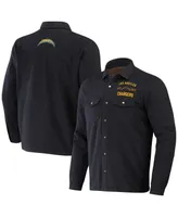 Men's Nfl x Darius Rucker Collection by Fanatics Charcoal Los Angeles Chargers Shacket Full-Snap Jacket