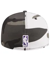 Men's New Era Los Angeles Lakers Snow Camo 59FIFTY Fitted Hat