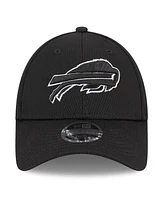 Youth Boys and Girls New Era Black Buffalo Bills Main B-Dub 9FORTY Adjustable Hat