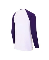 Men's Concepts Sport White, Purple Minnesota Vikings Tinsel Raglan Long Sleeve T-shirt and Pants Sleep Set