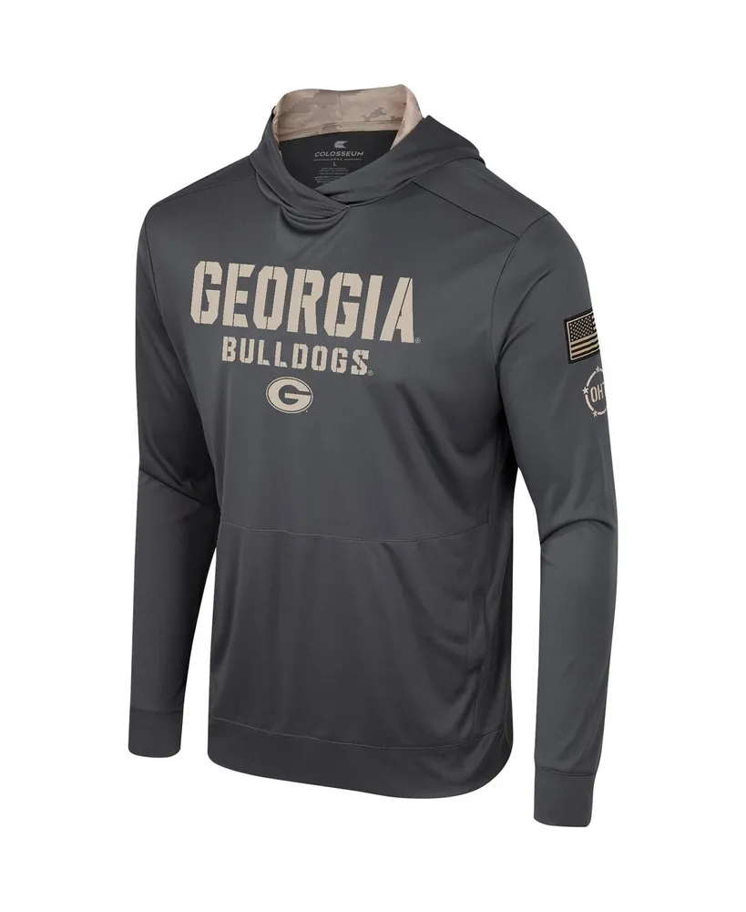 Men's Colosseum Charcoal Georgia Bulldogs Oht Military-Inspired Appreciation Long Sleeve Hoodie T-shirt