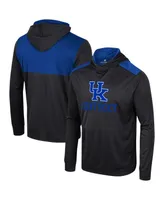 Men's Colosseum Black Kentucky Wildcats Warm Up Long Sleeve Hoodie T-shirt