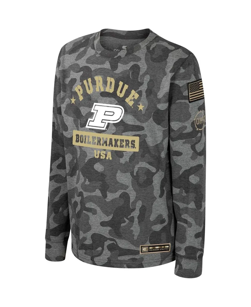 Big Boys Colosseum Camo Purdue Boilermakers Oht Military-Inspired Appreciation Dark Star Long Sleeve T-shirt