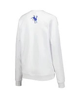 Women's The Wild Collective White Indianapolis Colts Cheer V-Neck Fleece Pullover Sweatshirt