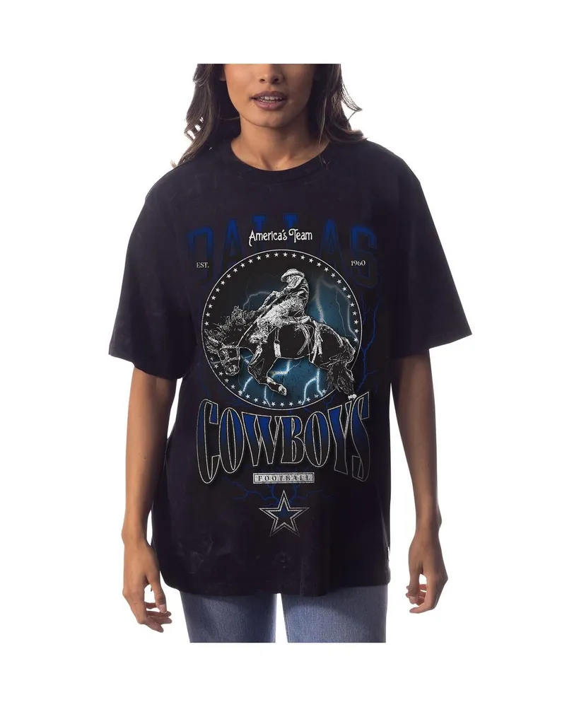 Men's and Women's The Wild Collective Black Distressed Dallas Cowboys Tour Band T-shirt