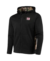 Men's Dunbrooke Black, Realtree Camo New York Giants Decoy Tech Fleece Full-Zip Hoodie
