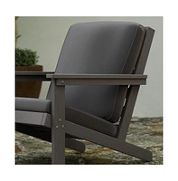 Riviera All-Weather Poly Resin Wood Adirondack Style Deep Seat Patio Club Chair With Cushions