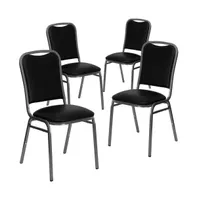 4 Pack Stacking Banquet Chair With Vinyl And 1.5'' Thick Seat - Frame